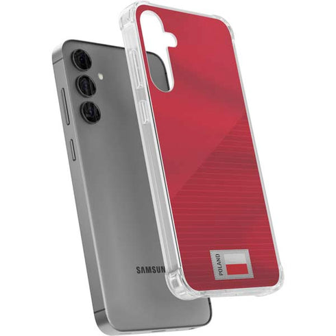 Poland Soccer Flag Galaxy S24 Plus Clear Case